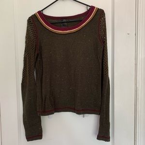 Free People Knit Shoulder Sweater